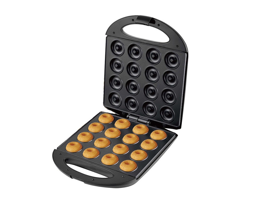 SFUSHOS Máquina grande para hacer donas de doble cara con 16 orificios para panqueques, pasteles y desayunos, 220 V, enchufe europeo.