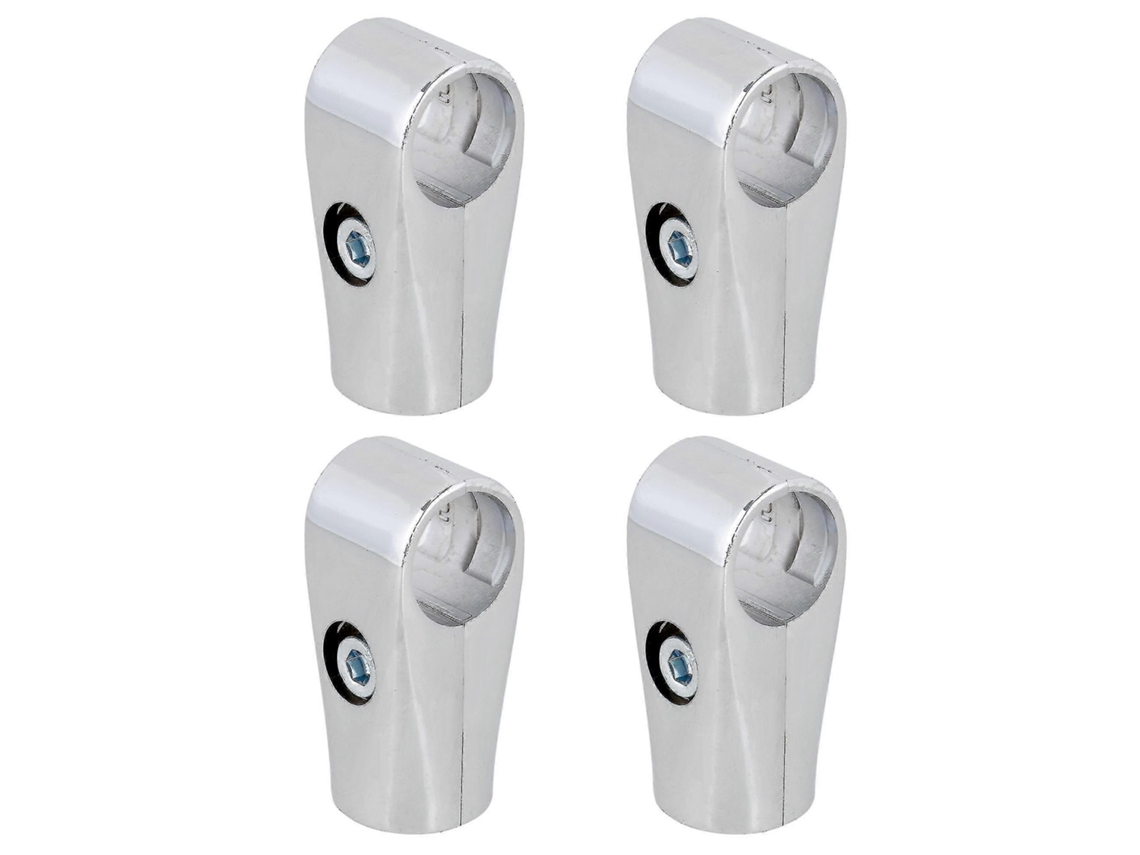 4 conectores bidireccionales para estantes de secado metálicos, 25 mm de diámetro.