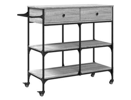 Carrito de cocina madera ingeniería gris Sonoma VIDAXL (105x42x95 cm)
