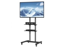Soporte móvil ajustable para TV de 32 a 70" con estantes, ruedas y organizador de cables Tekmaquinas