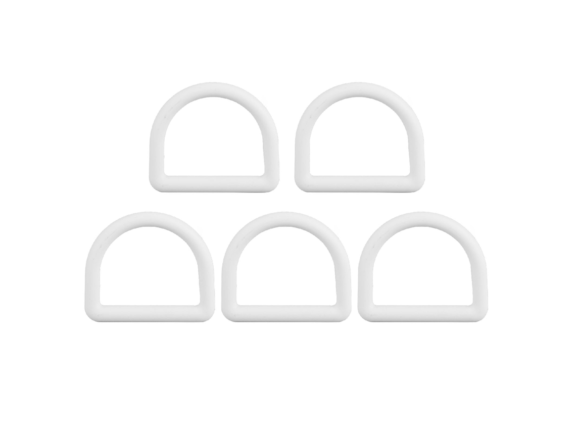 2026-5 Piezas Anclaje D Ring Correa De Abrojo Plástico Resistente Para Surf Escalada Buceo Gris