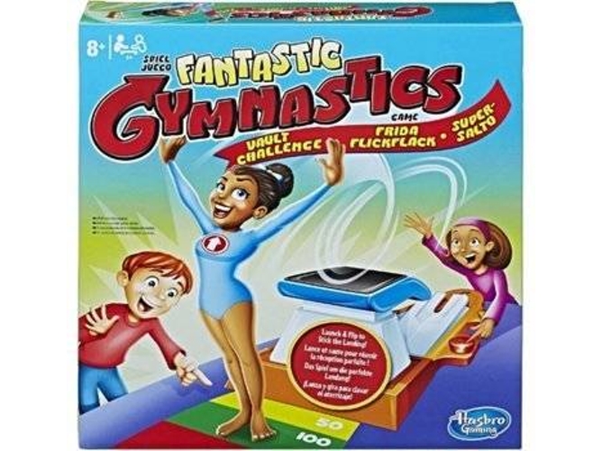 Hasbro Gymnastic Vault challenge niños y adultos juego de azar tablero caja mesa edad 8