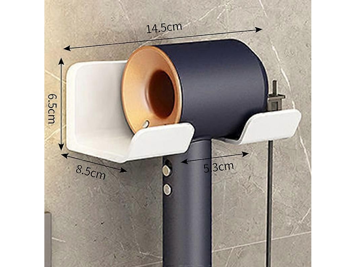 Soporte para secador de pelo, estante eléctrico de baño sin perforaciones, almacenamiento multifuncional GOKOCO