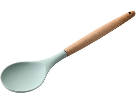 Juego de utensilios de cocina de silicona con diseño moderno.