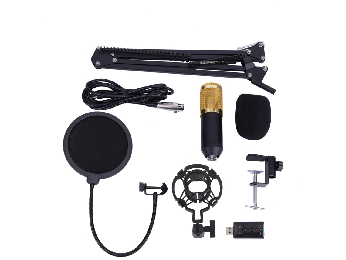 Kit de micrófono de condensador BM800 para estudio, paquete completo de micrófono de condensador