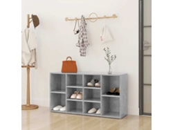 Banco Zapatero | Armario Zapatero Madera Contrachapada Gris Hormigón 103x30x55cm