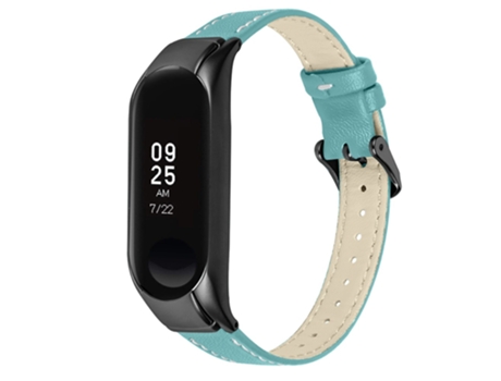 Correa de piel auténtica para Xiaomi Mi Band 7 - azul