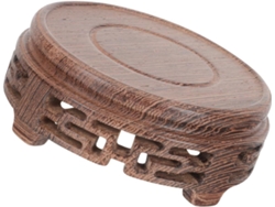 Soporte Madera Macetas Forma Pollo Alado Redonda Natural Diseño Único Fácil Mantener Decoración Hogar Base