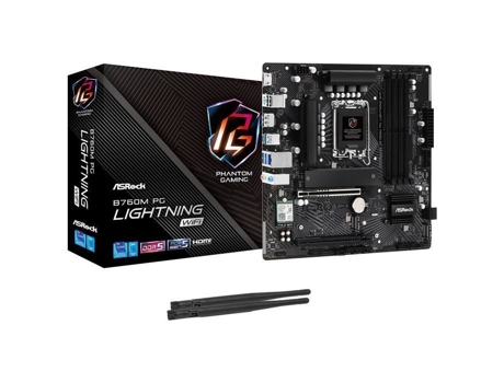 Placa Base ASROCK B760M Pg Lightning Wifi Ddr5 Intel Lga 1700 Micro Atx