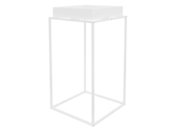 Jardinera 45X45X80 Cm Metal Blanco Ml-Design