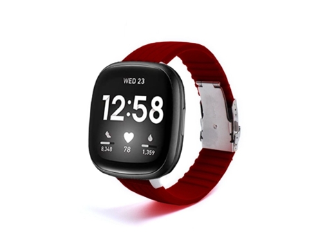 Correa Silicona Líquida para Fitbit by Google Versa 2 Vino