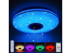 Rebe-lámpara De Techo Led 36w Dimmable Con Altavoz Bluetooth, Control Remoto/app, Cambio De Color Rgbw