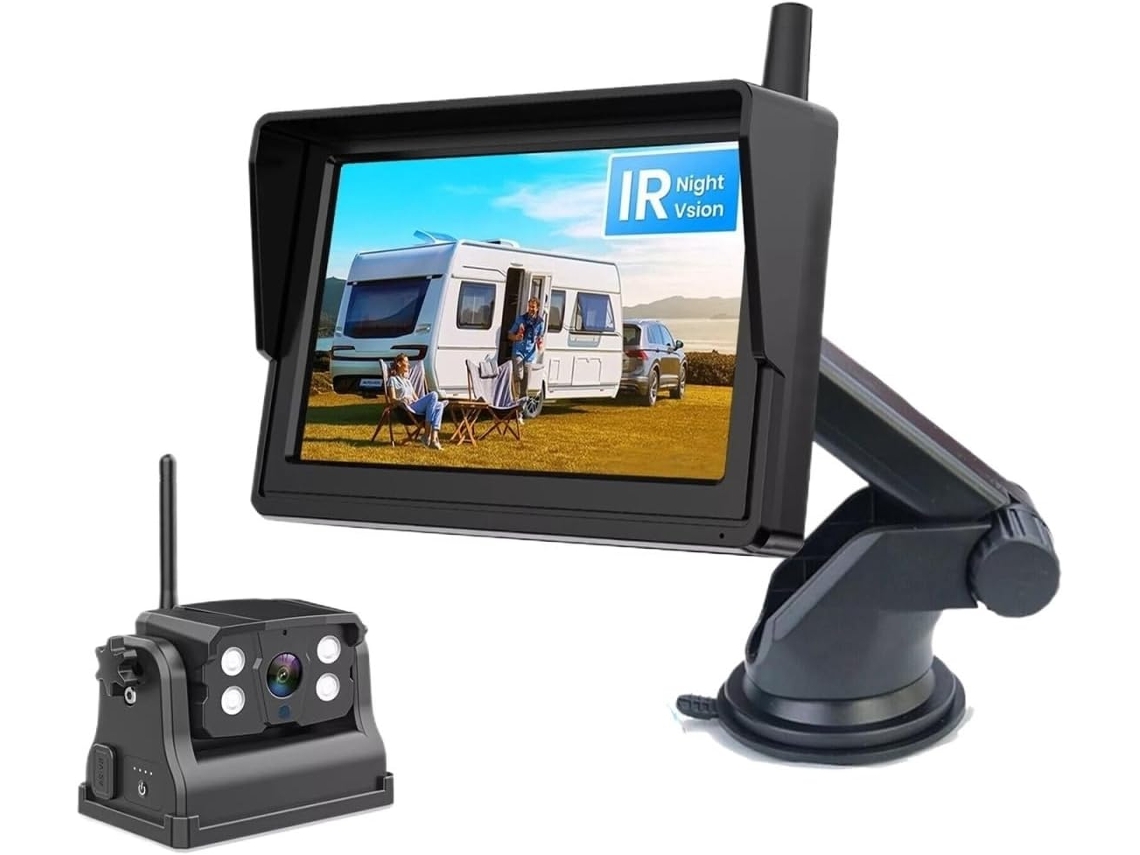 Cámara De Visión Trasera Magnética Inalámbrica Recargable De 5 Pulgadas Con Pantalla De 1080p