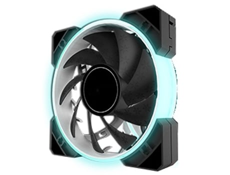 Ventilador EUROTECH 120mm Rgb Ring Led Conector 3 pines/4 pines Negro