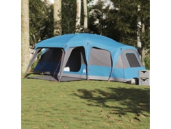Tienda Familiar Con Porche 9 Personas Impermeable Azul