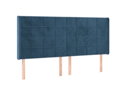 Cabecero VIDAXL Azul Terciopelo (203x16x128 cm )