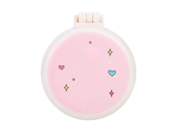 Peine Plegable Portátil Con Patrón De Dibujo Animado Cute, Peine De Masaje Para Cabello Con Espejo (caballo Verde)