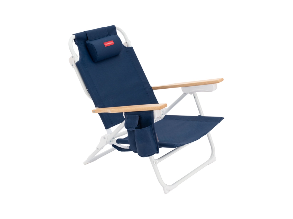 Flamingueo Silla Playa Reclinable 5 Posiciones Aluminio Azul
