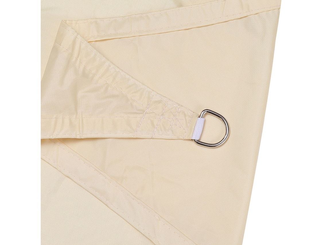 FNINIJEDE Guarda Sol Elegante Para Pátio Externo, Guarda Sol Quadrado Bege E Branco Com 95 De Bloqueio Uv, Poliéster À Prova Dágua Para Atividades No Jardim (