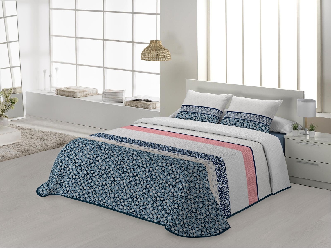 Colcha JVR Lena (Poliéster - Azul - 250 cm)