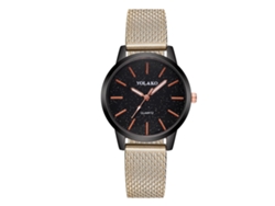 Reloj Yolako Para Mujer, Correa De Plástico, Movimiento De Cuarzo, Diseño De Cielo Estrellado, Oro Rosa.