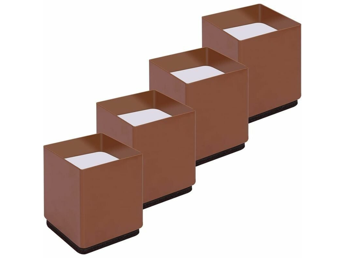Elevadores De Muebles De Acero Resistentes, Altura Ajustable, Alfombrillas Antideslizantes, Soportan Muebles Pesados Para Mayor Espacio De Almacenamie