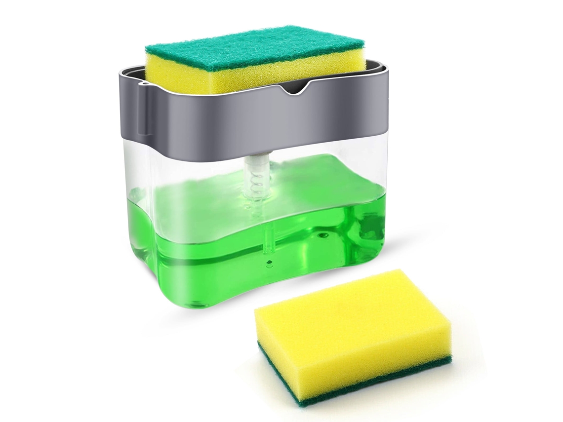 Dispensador De Jabones Para Platos Para Cocina, Dispensador De Bomba De Jabones Y Soporte Para Esponjas