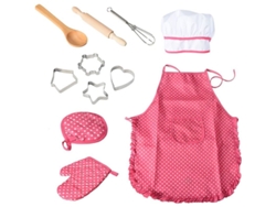 Set De Juego De Chef Con Disfraz Y Accesorios De Cocina, 11 Piezas, Regalo Ideal Para Navidad Y Cumpleaños (rosa)
