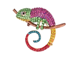Broche De Lagarto De Diseño Moderno Con Diamantes De Imitación, Ligero, Accesorio De Joyería Rosa Para Mujer.