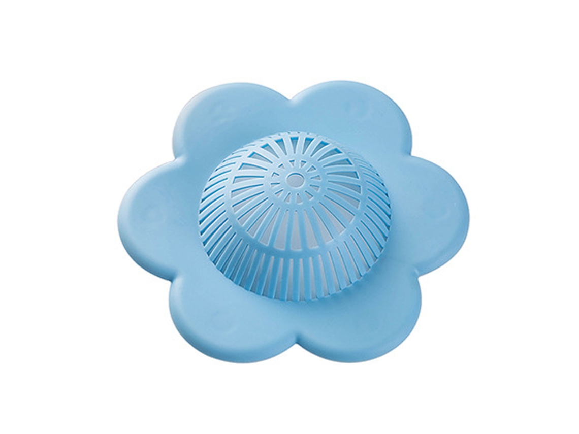 Filtro de drenaje con ventosa para cocina, baño, azul, prevención de obstrucciones