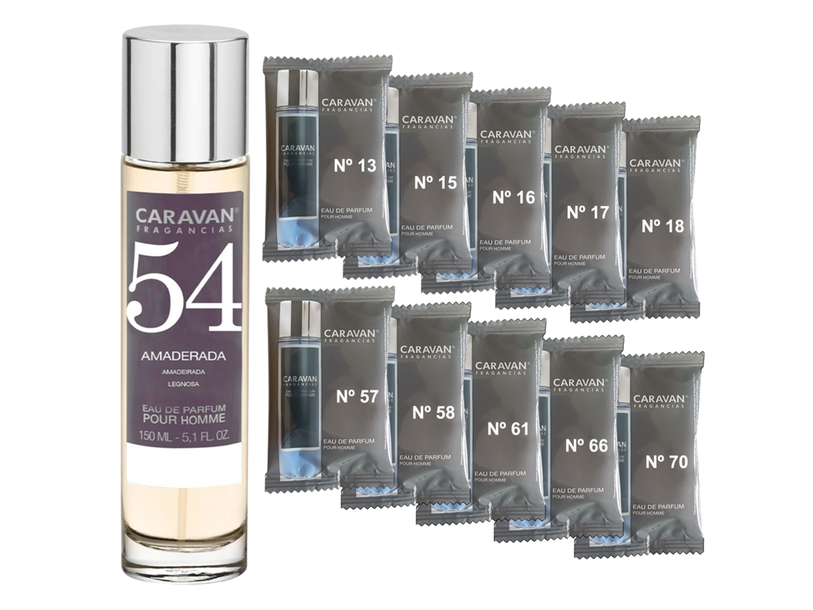 Perfume masculino Caravan Nº54 150 ml Set de 10 frascos de fragancia