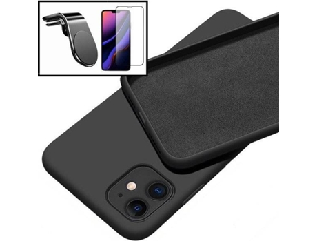 Carcasa + Protector + Soporte L Safe Driving iphone 13 Pro PHONECARE Silicona Líquida Negro 86649