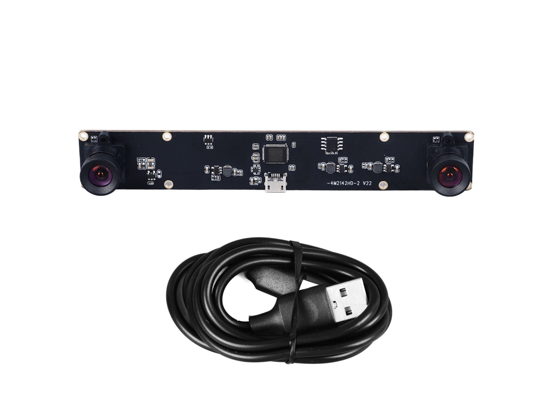Módulo Cámara Usb 4mp 1080p Lente Dual Sincronización Placa Webcam 3d Vr 80 Grados Sin Distorsión 3.0mm