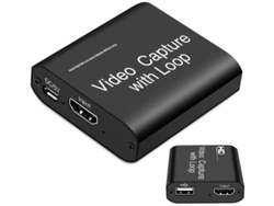 Tarjeta de captura de video HDMI con salida de bucle 4K Hd 1080P 60 Fps Tarjeta de captura de transmisión en vivo USB 2.0 para grabación de video de YIZHOOD