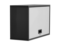 Armario de pared para taller Succebuy con puerta abatible, 770 x 305 x 500 mm, negro