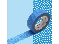 Cinta Adhesiva de Lunares Azules MASKING TAPE (1,5 cm X 7m)