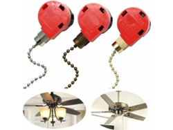 Interruptor de ventilador de techo de 3 velocidades y 4 cables Ze 268s1 con cadena reemplazable