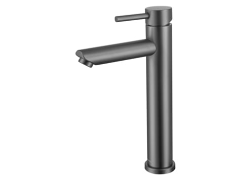 Grifo Lavabo Caño Alto Pomo Monomando LOMAZOO Tess Negro Metálico