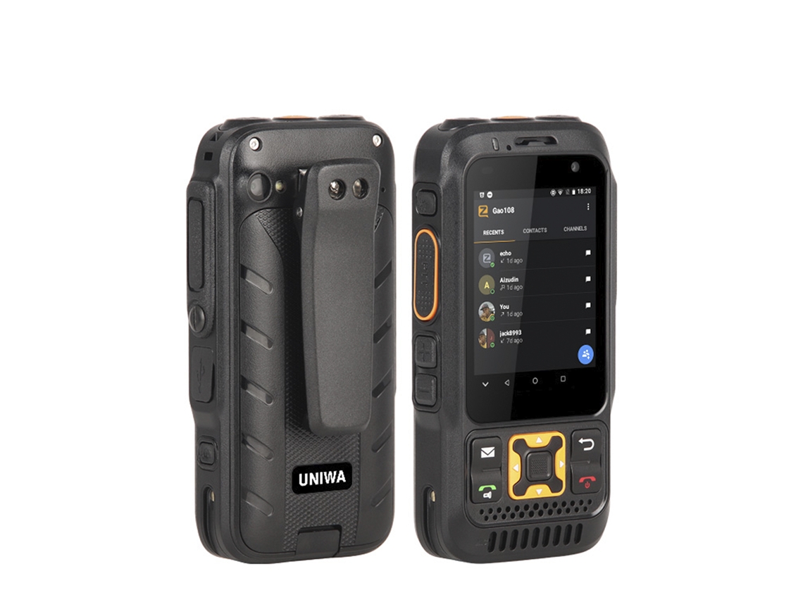 Smartphone Rugerizado F30s 4G, Android 8.1 Oreo, 1 GB de RAM + 8 GB de almacenamiento. Pantalla de 2,8 pulgadas. Cámaras de 13 MP + 5 MP. GPS. Incluye walkie-talkie Zello. Altavoz de 2 W.