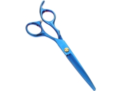 Tesoura De Cabelo Com Acabamento Impecável, Design Ergonômico E Lâminas Em Aço Azul.