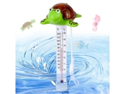 Termómetro flotante con forma de animal de dibujos animados, con cuerda, para piscinas interiores y exteriores GOKOCO (termómetro B)