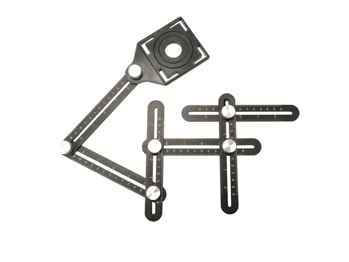 Regla Multifuncional De Aluminio De Seis Pliegues Para Azulejos, Vidrio, Arcilla, Perforación, Marcado Y Trabajos De Albañilería.