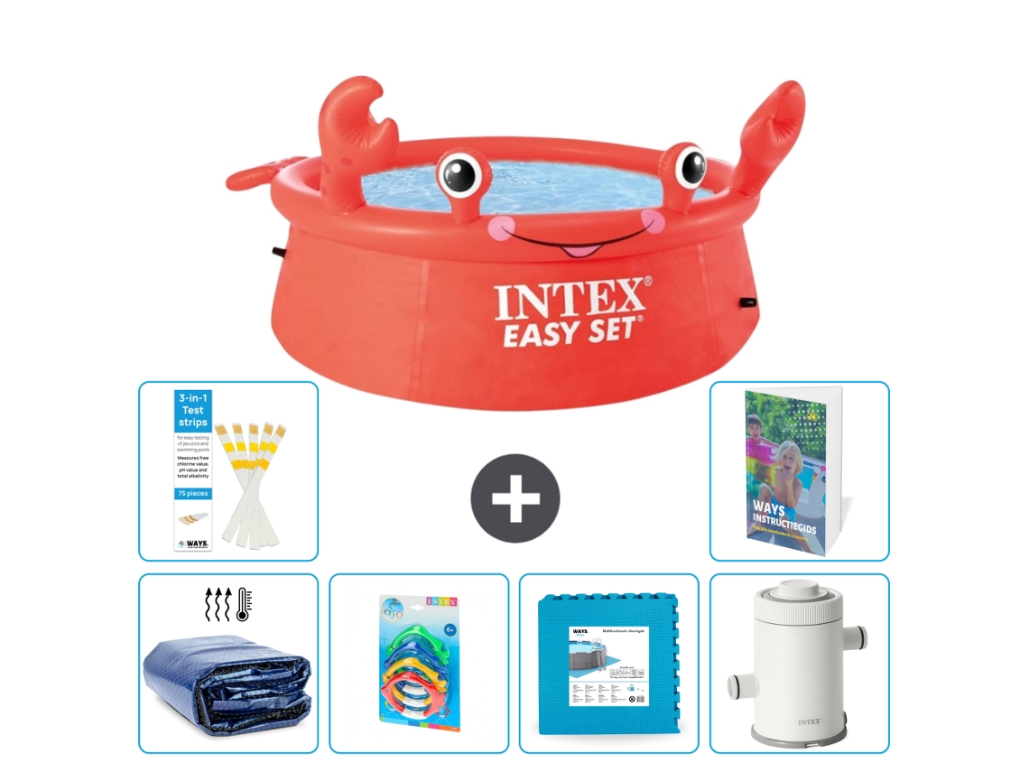 Intex Piscina Easy Set Redonda - Caranguejo - 183x51 Cm - 7-peças S55