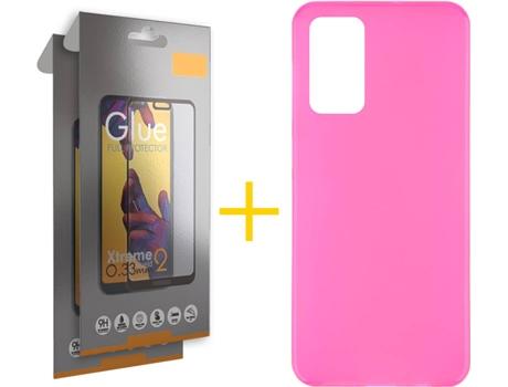 Kit Funda + Protector de Pantalla Huawei P40 SKYHE Cristal Templado 6694 Rosa