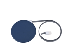 Cargador Inalámbrico Rápido De Cuero De Aleación De Zinc Qi Para S60, Portátil, Delgado, Inteligente, Azul Oscuro