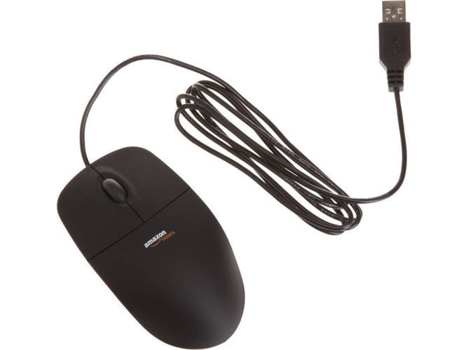 Ratón AMAZONBASICS MSU0939 (Óptico - Negro)