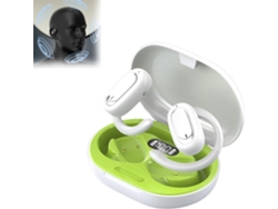 Auriculares de conducción ósea con sonido envolvente 3D JIAPEI, de oído abierto, resistentes al agua, para deportes, color blanco.