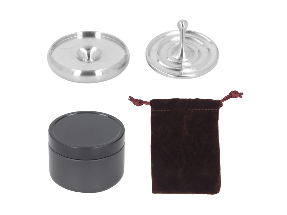 Ats-juguete De Trompo Rotatsorio De Metal Para Aliviar El Estrés Acero Inoxidable Con Base Para Adultos Niños Niñas