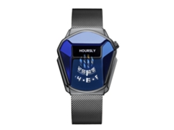 Reloj De Cuarzo Para Hombre (milanesa Negro Y Azul)