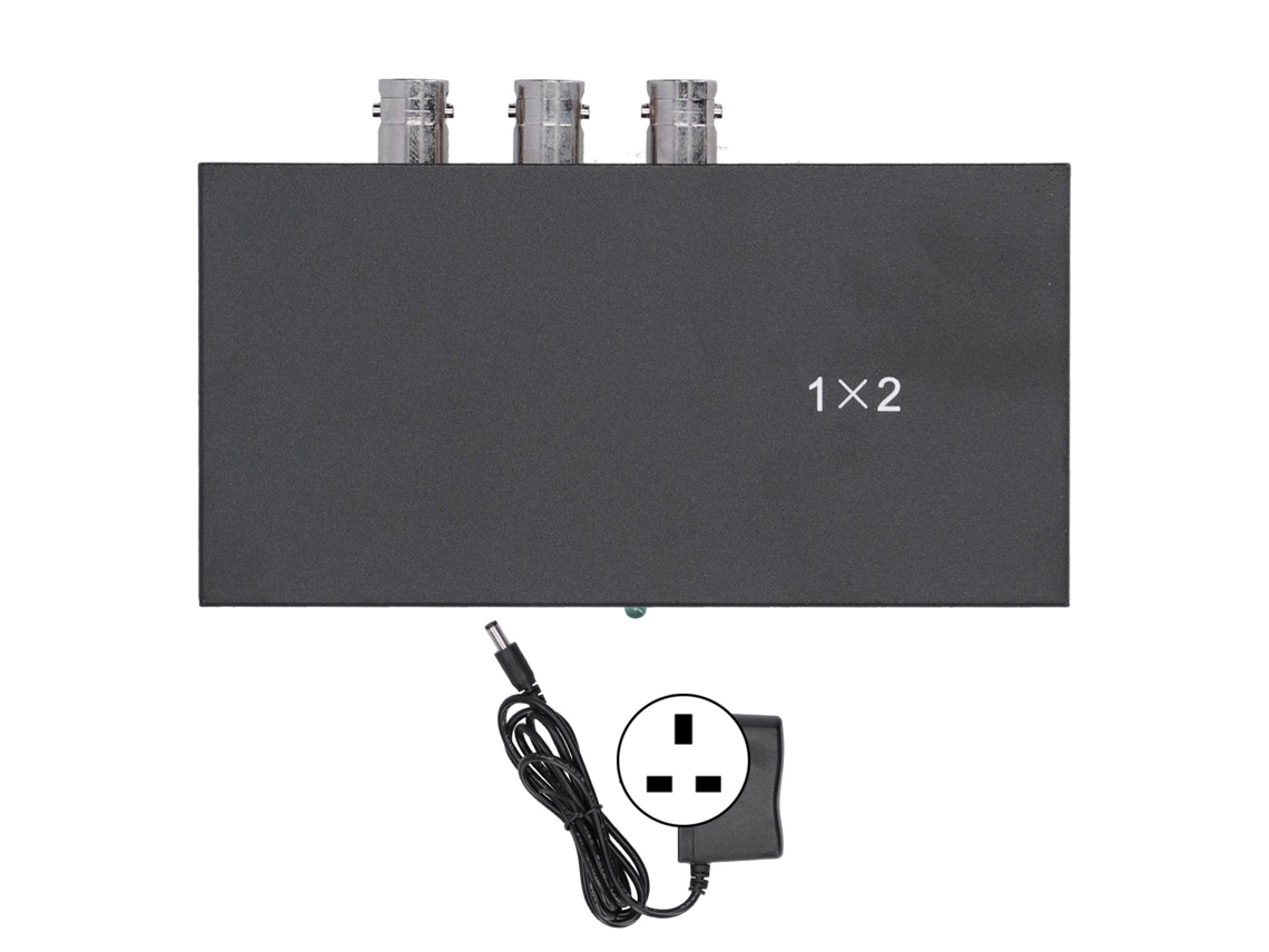 Adaptador Divisor Sdi 1x2 1080p Compatible Con Sd/hd/3g-sdi Con Indicador Led